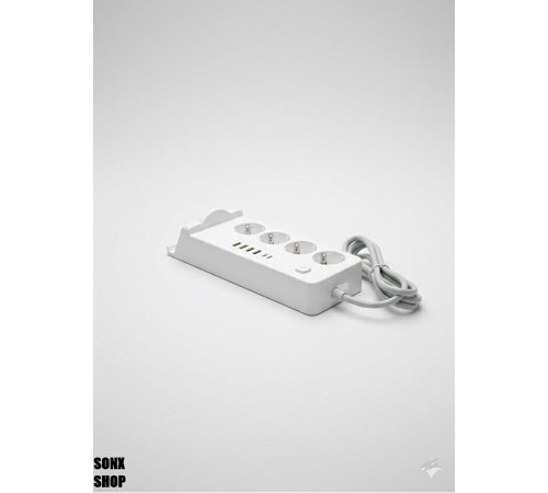 4'lü Akım Korumalı Priz ve Masaüstü Şarj İstasyonu 15W Kablosuz Şarj Standı Type-C Hızlı Şarj Çıkışı