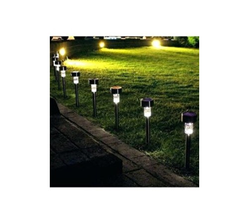10'lu Günes Enerjili Led Bahçe Yolu Lambasi- Solar Aydinlatma Ip44 Su Geçirmez Isik Setil