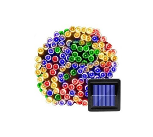 Solar Güneş Enerjili Dış Bahçe 8 Modlu 10 metre 120 led dekoratif Aydınlatma