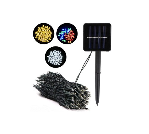 Solar Güneş Enerjili Dış Bahçe 8 Modlu 10 metre 120 led dekoratif Aydınlatma