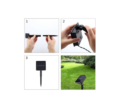 Solar Güneş Enerjili Dış Bahçe 8 Modlu 10 metre 120 led dekoratif Aydınlatma