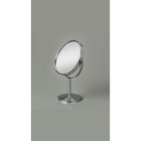 SONX Masaüstü Ayaklı 360° Dönebilen Ev, Ofis, İşyeri, Seyahat İçin Mini Krom büyüteçli ayna 21x15