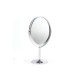 Oval Masaüstü Ayaklı 360° Dönebilen, İşyeri, Seyahat İçin Mini Krom Ayna 15X25CM