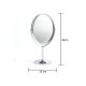 Oval Masaüstü Ayaklı 360° Dönebilen, İşyeri, Seyahat İçin Mini Krom Ayna 15X25CM