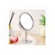 Oval Masaüstü Ayaklı 360° Dönebilen, İşyeri, Seyahat İçin Mini Krom Ayna 15X25CM