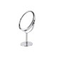 Oval Masaüstü Ayaklı 360° Dönebilen, İşyeri, Seyahat İçin Mini Krom Ayna 15X25CM