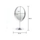 Oval Masaüstü Ayaklı 360° Dönebilen, İşyeri, Seyahat İçin Mini Krom Ayna 15X25CM