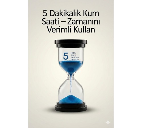 5 Dakikalık Kum Saati Zamanlayıcı – PEMBE Dekoratif Masa Saati 4 Renk Seçeneği