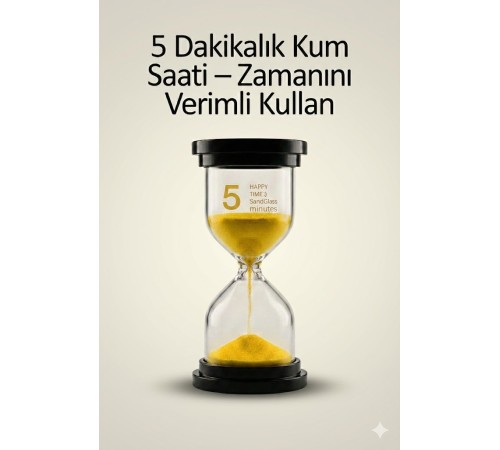 5 Dakikalık Kum Saati Zamanlayıcı – PEMBE Dekoratif Masa Saati 4 Renk Seçeneği