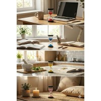  5 Dakikalık Kum Saati Zamanlayıcı – PEMBE Dekoratif Masa Saati 4 Renk Seçeneği