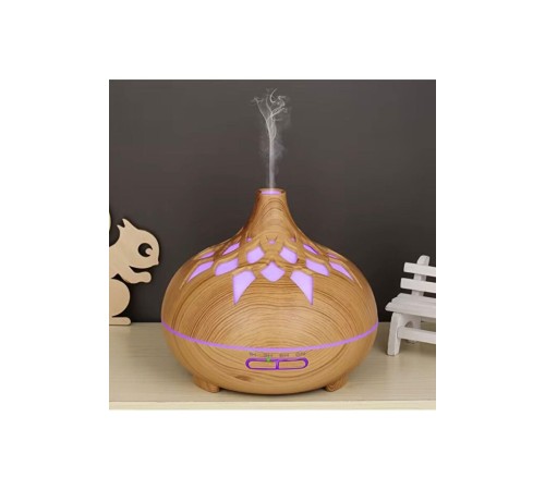 Aroma Difüzör Gece Işığı 7 Led DESENLİ Nemlendirici Kumandalı Buhar Makinesi 550 ml