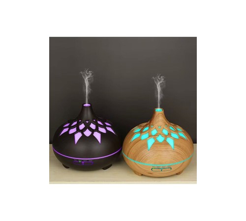 sonx Aroma Difüzör Gece Işığı 7 Led DESENLİ Nemlendirici Kumandalı Buhar Makinesi 550 ml