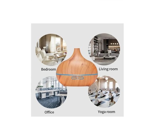 SONX Aroma Difüzörü Gece Işığı 7 Led Hava Nemlendirici Kumandalı Buhar Makinesi 500 ml