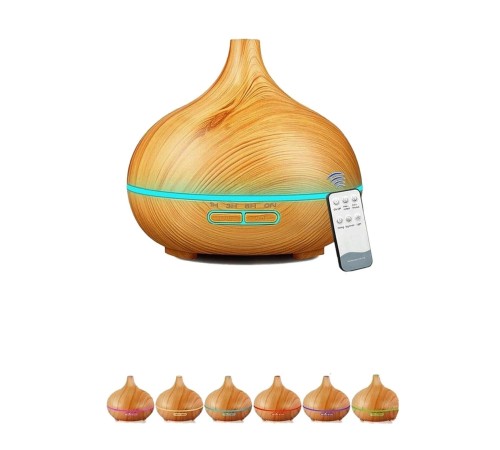 SONX Aroma Difüzörü Gece Işığı 7 Led Hava Nemlendirici Kumandalı Buhar Makinesi 500 ml