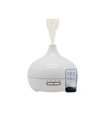 Aroma Difüzörü Gece Işığı 7 Led Hava Nemlendirici Kumandalı Buhar Makinesi 500 ml