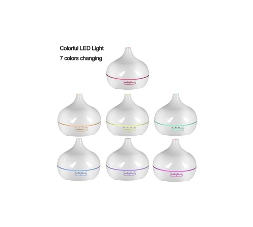 Aroma Difüzörü Gece Işığı 7 Led Hava Nemlendirici Kumandalı Buhar Makinesi 500 ml