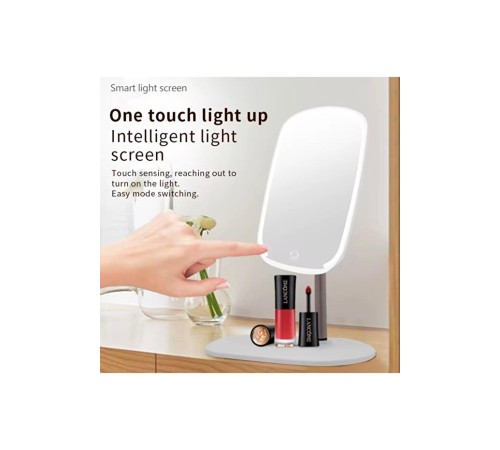 Dokunmatik led ışıklı yuvarlak 180° ayarlanabilir 3 farklı renk LED MASA AYNASI