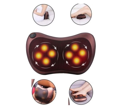 Boyun Yoğurmalı Ve Isıtmalı Çok Fonksiyonlu Masaj Yastığı-8 Toplu Sırt, Bel, Bacak Masaj Aleti