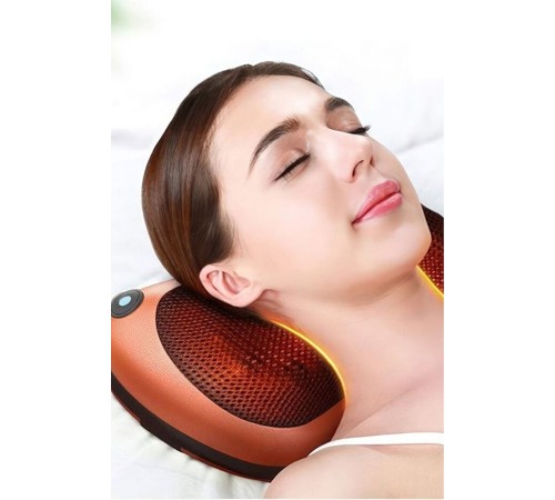 Boyun Yoğurmalı Ve Isıtmalı Çok Fonksiyonlu Masaj Yastığı-8 Toplu Sırt, Bel, Bacak Masaj Aleti