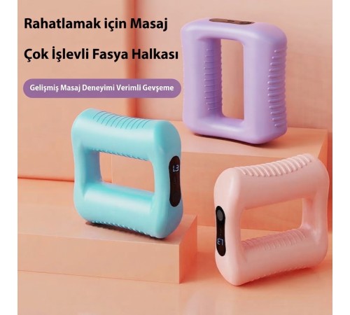 Kablosuz / Titreşimli Fasya Masaj Halkası, Derin Doku ve Kas Gevşetici Kompakt Ergonomik Masaj Aleti