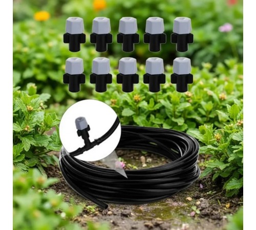 10 Metre Kendin Yap Açık Alan Serinletme Sistemi - Nozzle Başlıklı Bahçe Ve Teras Nemlendirme Seti