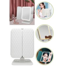  2 Kapaklı,3 Farklı Dokunmatik Led Ayarlı USB Şarj ile Şarj Olabilen Makyaj Aynası