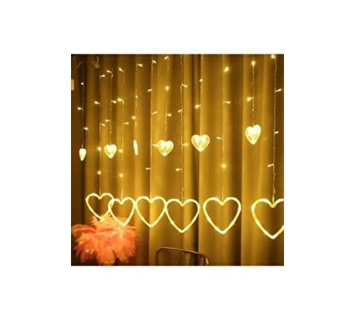 Asılabilir Sarkım Ledli Kalpli Modlu Dekoratif Ev Oda Bahçe Aydınlatma Sarkıtma Ledi