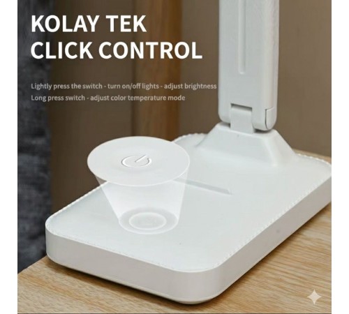 Katlanabilir Dokunmatik Kontrollü Göz Dostu Akıllı LED Masa Lambası – Enerji Tasarruflu