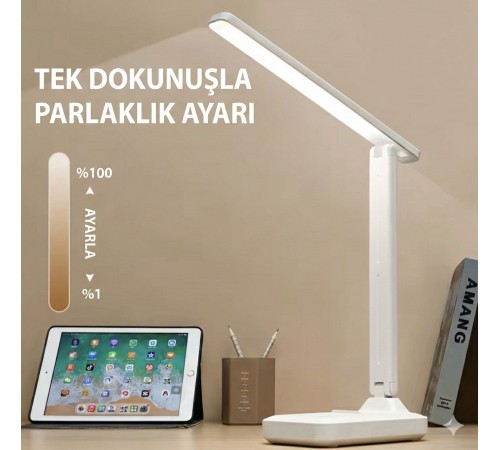 Katlanabilir Dokunmatik Kontrollü Göz Dostu Akıllı LED Masa Lambası – Enerji Tasarruflu