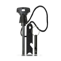 Magnezyum Ateş Başlatıcı Seti - Ferro Çubuk, Çok Amaçlı Kazıyıcı ve Acil Durum Düdüğü